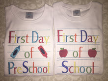 First day of school  tee
