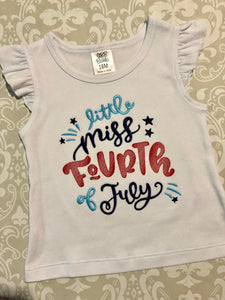 Little Miss Fourth of July shorts set