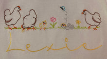 Monogram embroidered chicken shorts set
