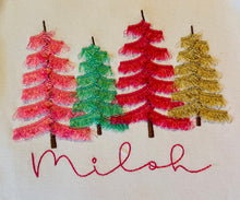 Monogram fringe Christmas tree ruffle tee and icing ruffle leggings