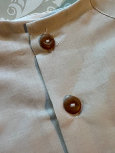 Christopher Legend linen button back shirt