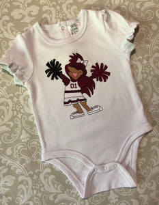 Baby Gamecock jumpsuit and shorts outfit