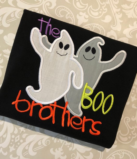 The Boo Brothers applique ghost halloween tee