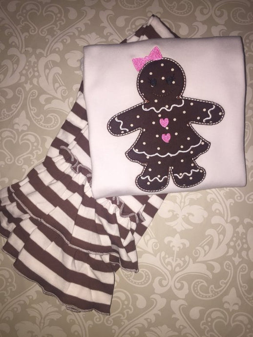 Gingerbread girl Christmas outfit or tee
