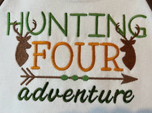 Hunting Four Adventure birthday raglan tee