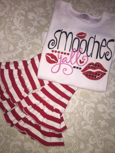 Smooches Y'all Valentine outfit or tee