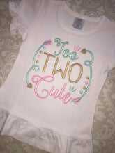 Too Two Cute second birthday tee