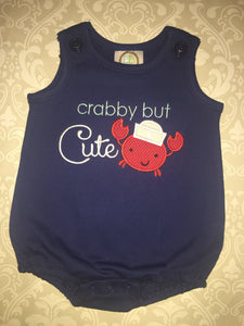 Crabby but cute bubble romper