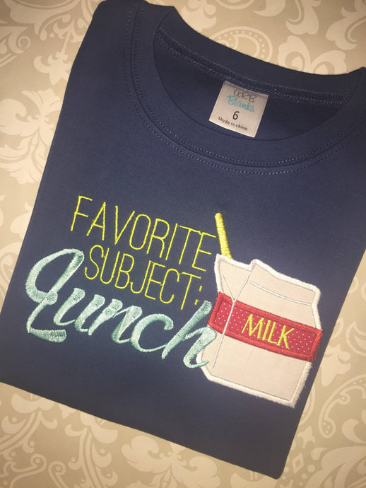 Favorite Subject is Lunch back to school tee