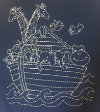 Noah's ark embroidered bubble romper