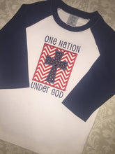 One Nation Under God Patiotic raglan