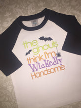 The Gouls Think I'm Wickedly Handsome Halloween raglan