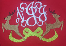 Christmas Monogram baby gown