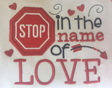 Stop in the Name of Love Valentine raglan