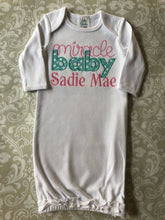 Miracle baby embroidered baby gown