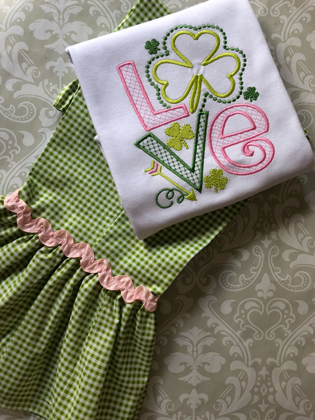 St Paddy's Day Love ruffle pants and tee outfit