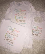 For I know the plans Monogrammed Christian baby gift