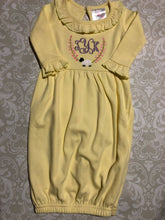 Easter lamb monogram baby gown