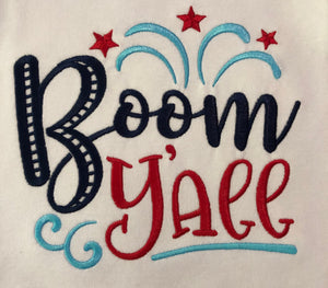 Boom y’all Fourth of July shorts set