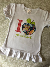 I love school apple applique pants or shorts back to school outfit