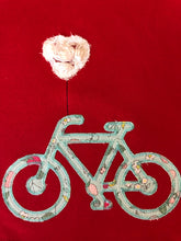 Valentine bicycle applique tunic and ruffle pants