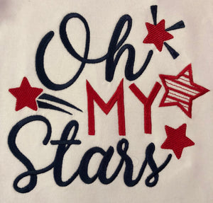 Oh My Stars Fourth of July shorts set