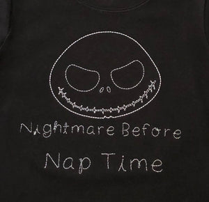 Nightmare before nap time embroidered black halloween tee